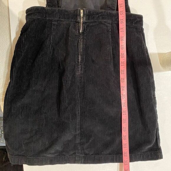 Topshop Black Corduroy Pinafore Overall Dress Size US 6 UK 10 EUR 38 - Picture 9 of 10